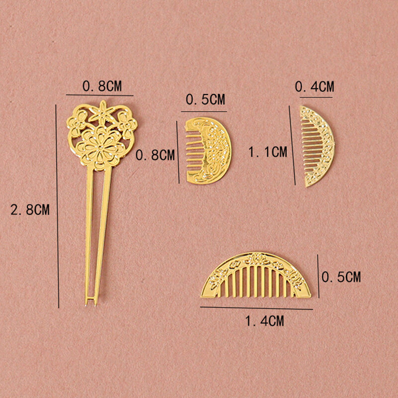 Dollhouse Simulation Mini Hair Comb Doll Chinese Style Hairpin Doll Dress Up Decoration Accessories For Kid Pretend Play Toys