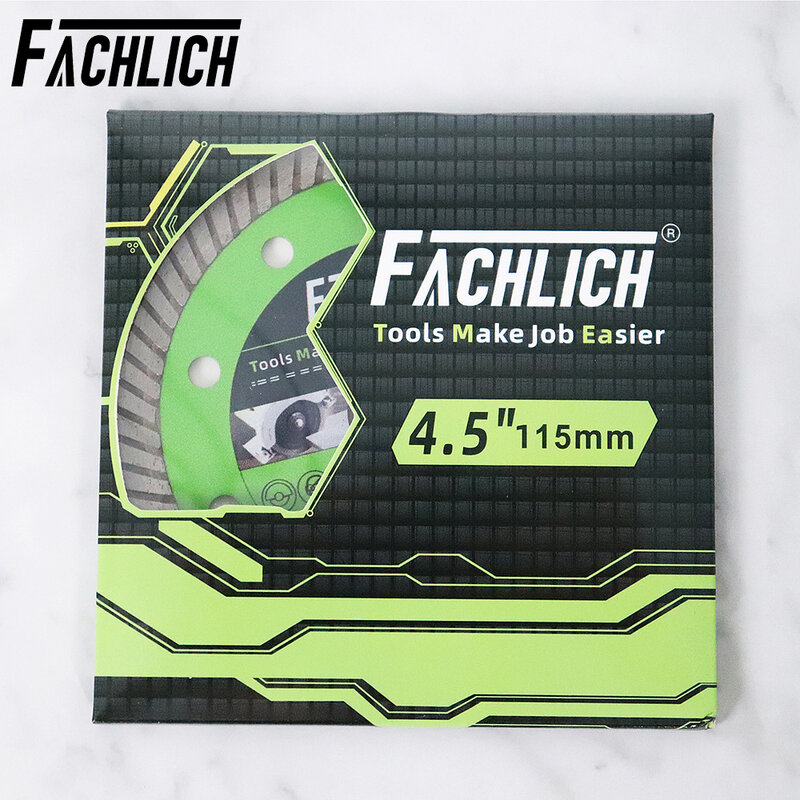 FACHLICH-Conjunto de discos para corte diamantado, lâmina de serra circular super fina, telha cerâmica, granito e mármore, 4 pol, 5,5 pol, 5in, 105mm, 115mm, 125mm, 10PCs