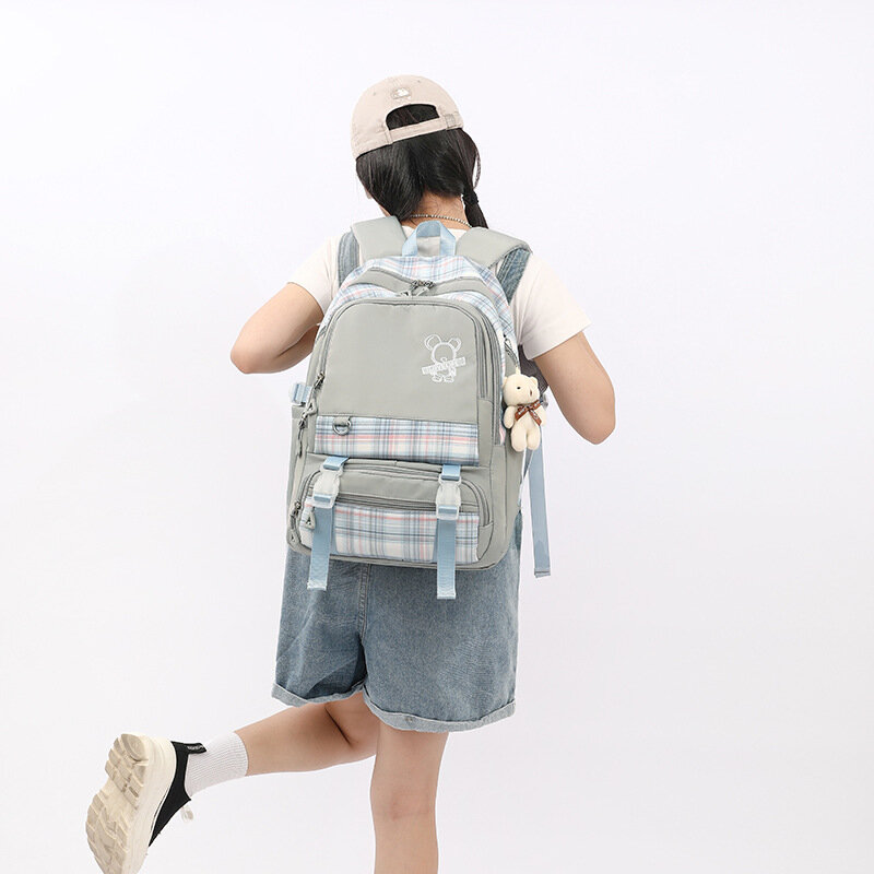 Nouveaux sacs d'école pour collégiens, sacs à dos de grande capacité et sacs à dos de loisirs ultra-légers avec réduction de la charge pour filles
