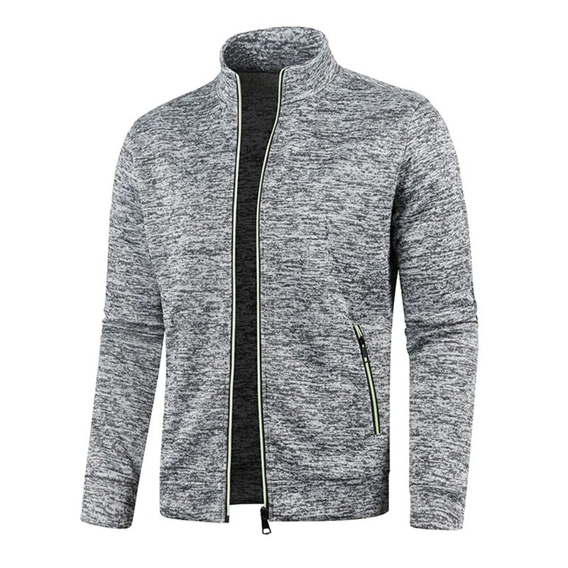 Herren Sport lässig Stehkragen Tasche Slim-Fit Sweatshirt Mantel, stilvoll und bequem, geeignet für viele Gelegenheiten.
