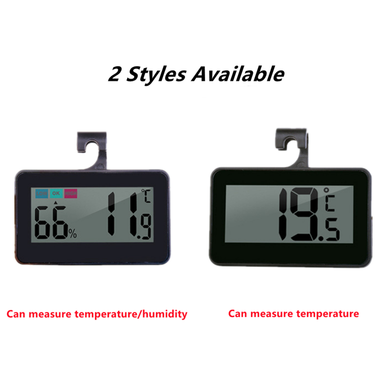 Termometer dan Higrometer Digital Multifungsi, Termometer Kulkas Penyimpanan Dingin Ruang Bawah Tanah Kamar Tidur LCD untuk Rumah Tangga