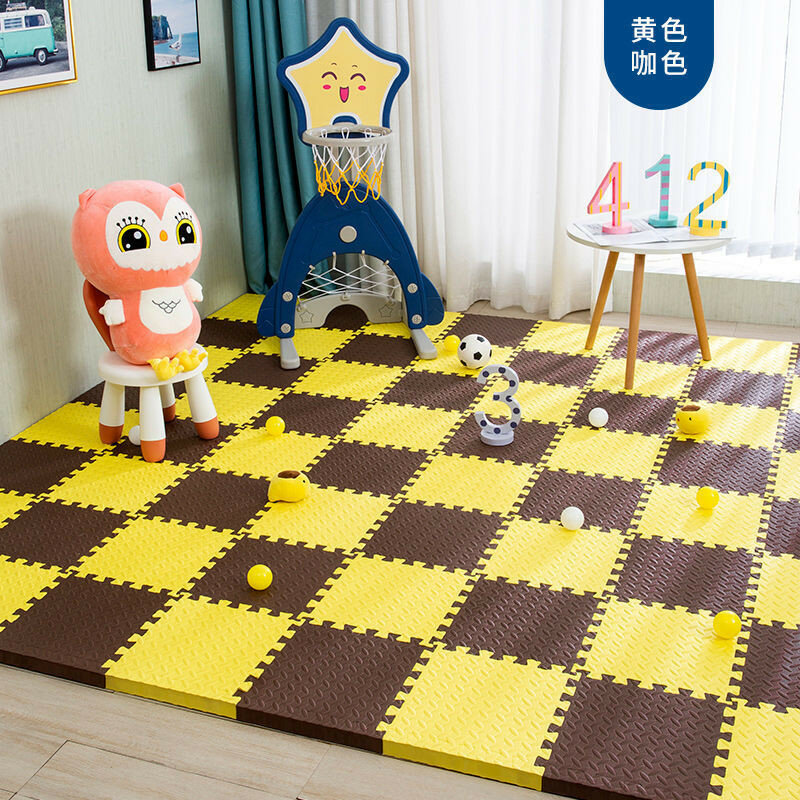 Tikar Puzzle 16 Buah Tikar Bermain 30X30Cm Tikar Permainan Tebal 12Mm Tikar Permainan Bayi Tikar Kaki untuk Bayi Bermain Tikar Puzzle Tikar Lantai Karpet Anak