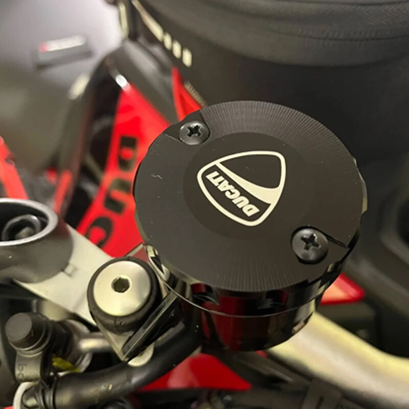 Untuk Ducati Hypermotard 698 950 950SP 1100 Monster 1200/S/R/EVO Aksesori kopling rem depan belakang penutup Reservoir cairan rem