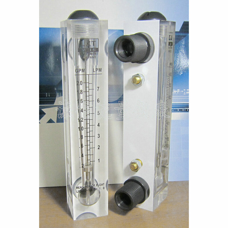 1/2 "BSP 1/4" BSP หญิง100 160 250 300 400 500 1000LPM LZT-15เครื่องวัดการไหลของน้ำ Rotameter