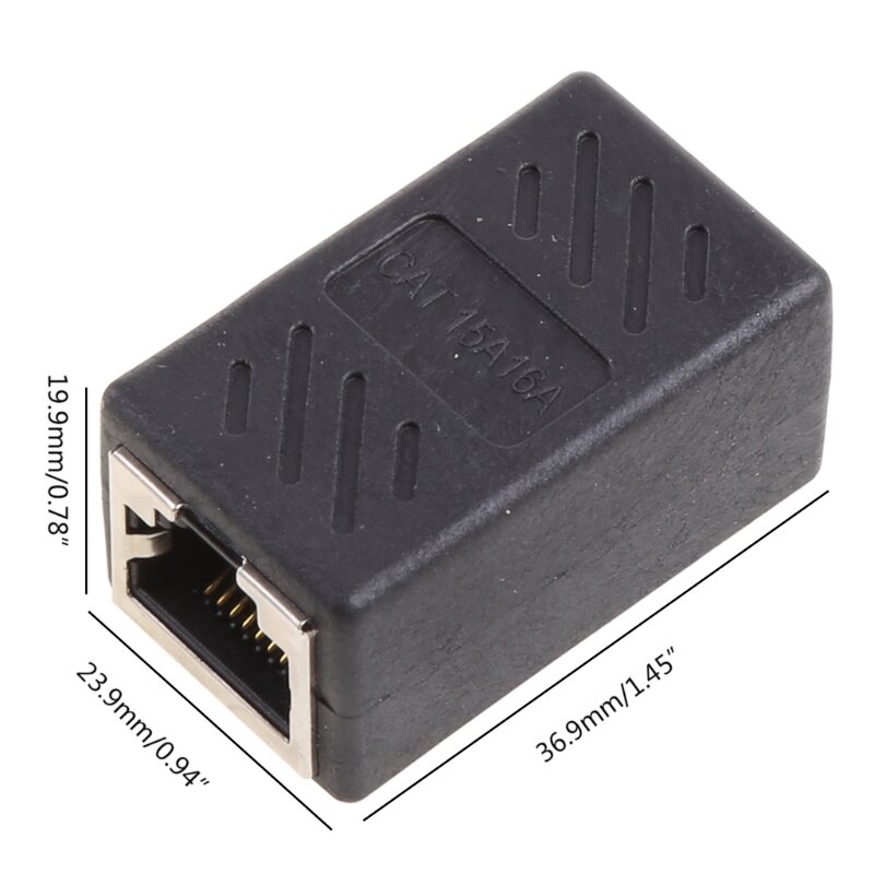 Female to Female LAN Connector Adapter Coupler RJ45 Cable Extender for H Dropship