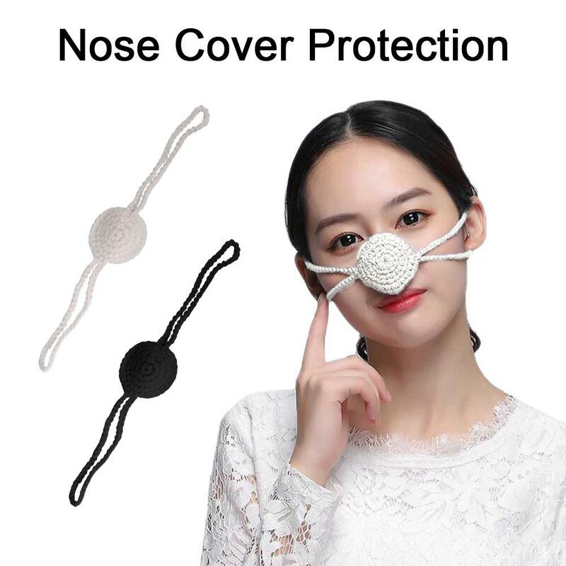 Scaldino per naso invernale fatto a mano Extra morbido copertura elastica alta accessori per il naso protezione resistente al naso in lana regolabile K9S1