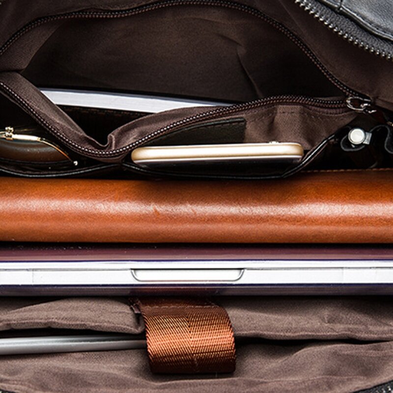 Bolso de mano de maletín para hombre, bolso de oficina, bolso de mano de cuero, bolso de negocios