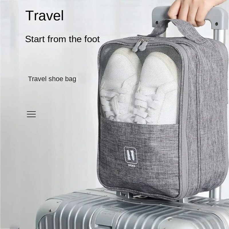 Organizador de zapatos portátil de nailon, bolsa de almacenamiento, clasificación, impermeable, accesorios de viaje