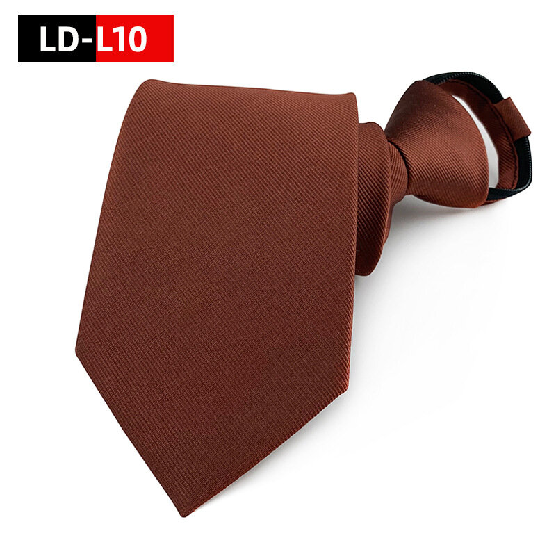 Alta Qualidade Minimalista Cor Sólida Ajustável Gravata Zipper, Gravata para Casamento Do Negócio Do Escritório, Estilo Versátil, Moda, 8cm