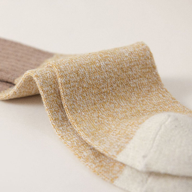 Chaussettes en laine épaissie pour hommes, chaussettes mi-tube en peluche, document solide, degré d'odeur polyvalent, automne et hiver, 5 paires