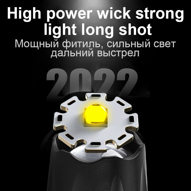 LED wiederauf ladbare Taschenlampe mit Cob Seiten licht USB-Aufladung Mini Multifunktion verstellung tragbare Outdoor-Camping Taschenlampe