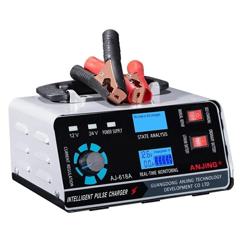 Large Power 400W Battery Charger 12V/24V Car Battery Charger Trickle Smart Pulse Repair for Car SUV Truck Boat