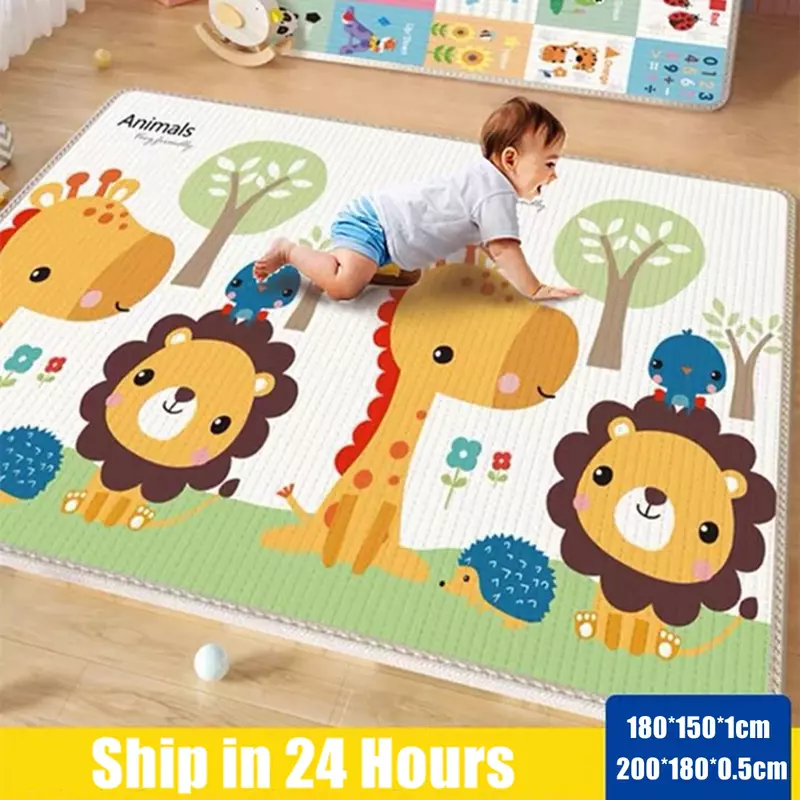 Polymère de jeu pour bébé, imperméable, épais, puzzle, girafe pour enfants, tapis de discussion, tapis d'escalade, jouets pour cadeau, 1cm