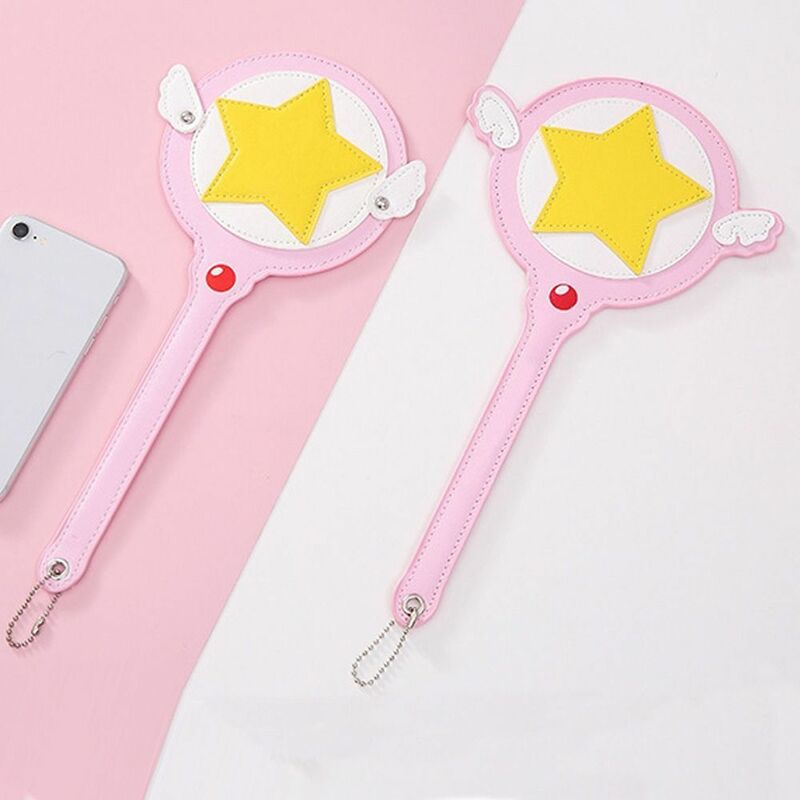 Anime Star Magic Wand Card Bag with Wings, Cosplay Card, Bus, Subway Cover Holder, Prop, Mobile, Girl Gift, Cute Pendant, Cute Anime