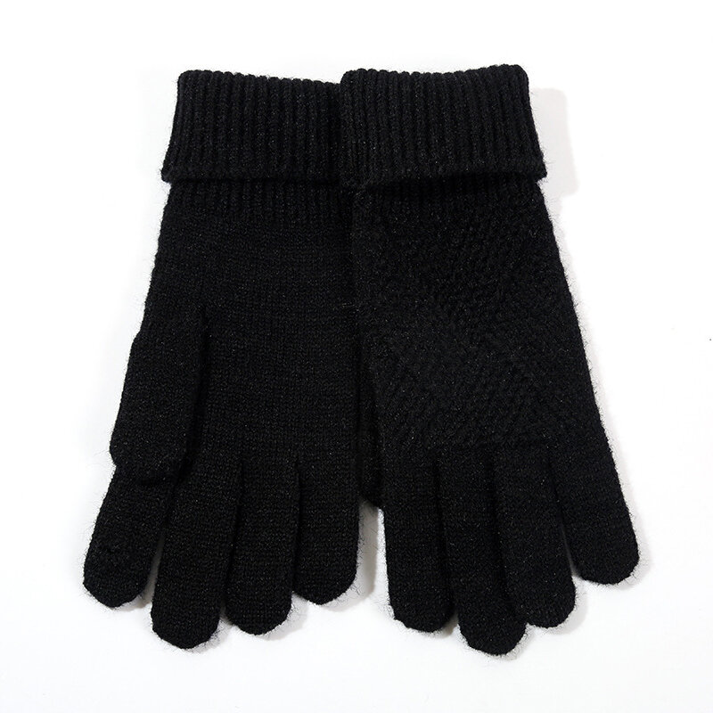 Gants Jacquard tricotés de 28cm de Long pour garder au chaud, protection des doigts, écran tactile, à la mode, conduite élégante, cyclisme, nouvelle collection hiver