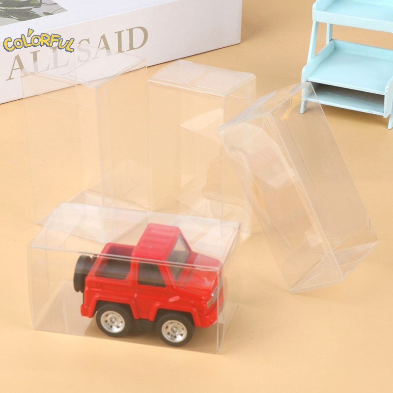 صندوق عرض موديل السيارة ، حافظة واقية شفافة ، غطاء غبار من كلوريد البولي فينيل ، حامل تخزين ، 1:64 ، 2