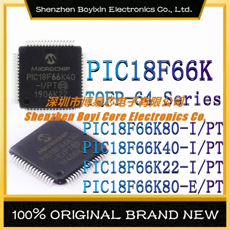 Microcontrolador IC Chip (MCU/MPU/SOC), PIC18F66K80-I, PT, PIC18F66K40-I, PIC18F66K22-I, PIC18F66K80-E