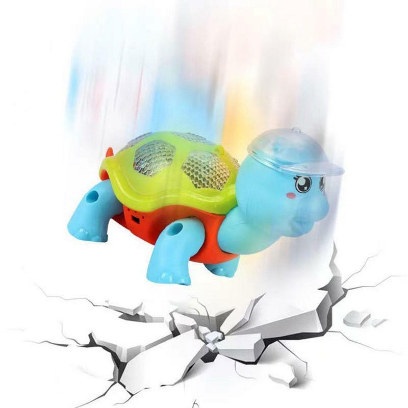 Baby Musikspiel zeug kriechende Schildkröte elektrische wandelnde Babys pielzeug mit leichten lustigen Lichtern und Klängen elektronisches Spielzeug für Kleinkinder
