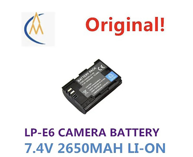 Berlaku untuk Baterai Kamera Canon LP - E6 Baterai Kamera LPE6 Baterai Lithium Kapasitas Besar E6N Baterai Isi Ulang