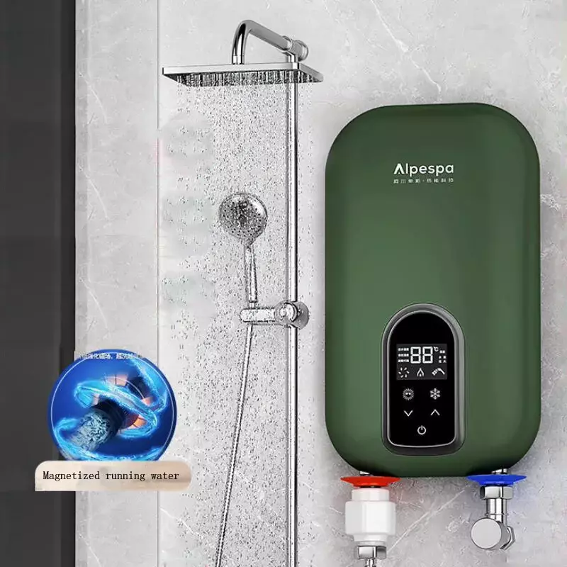 6050/7000W Electric Water Heater Tankless Instantaneous Rapid Heating Household Bathroom Shower Small Bath Machine Kitchen