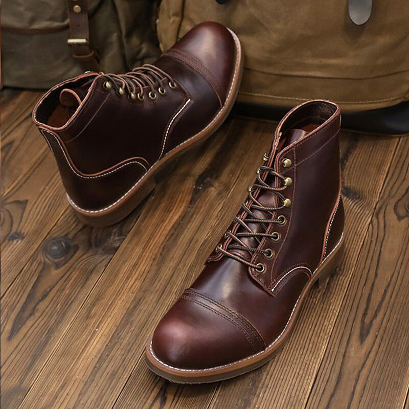 StephanBoots-Chaussures d'affaires décontractées en cuir véritable pour hommes, Vintage, Luxe, Confortable, Designer, Qualité, Fait main, Automne, 2024