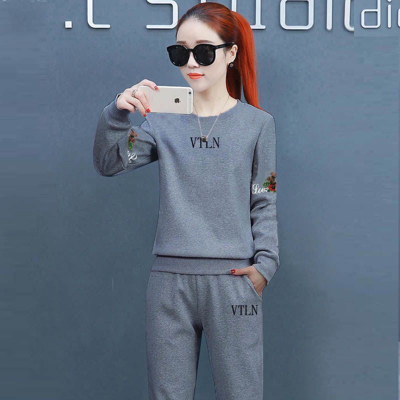 2024 Spring New Sports Women's Set Fashion Loose Korean Spring Casual Wear Hoodie Two-piece Set for Women