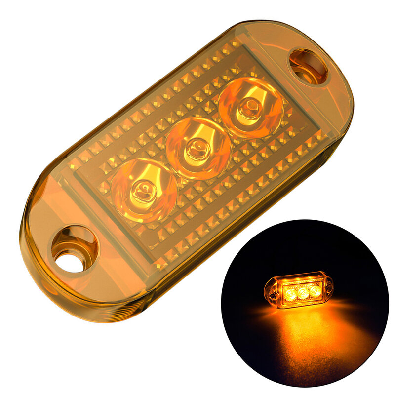 Waterproof LED Side Marker Light for Lorries Trucks Trailers  Red White 12V 24V  Reliable and Easy Installation
