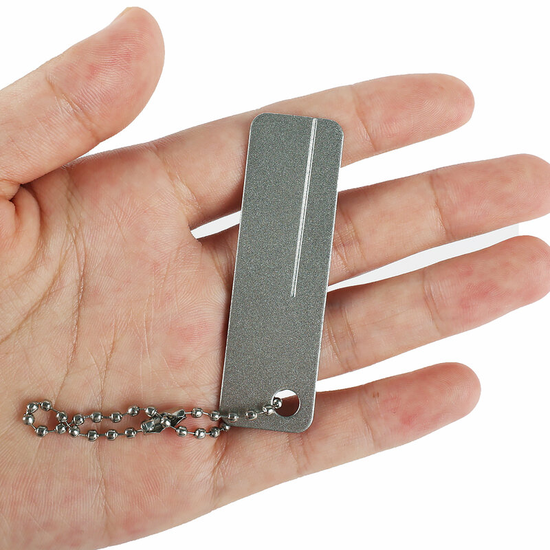 Angeln Haken Spitzer Tragbare Diamant Stein Fisch Haken Schärfen Werkzeuge Messer Schleifstein Keychain für Outdoor Angeln Zubehör