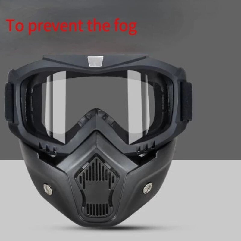 Máscara Windproof Transparente Full Face HD, à prova de névoa, à prova de areia, soldagem elétrica, óculos de proteção, versátil, máscara à prova de respiração