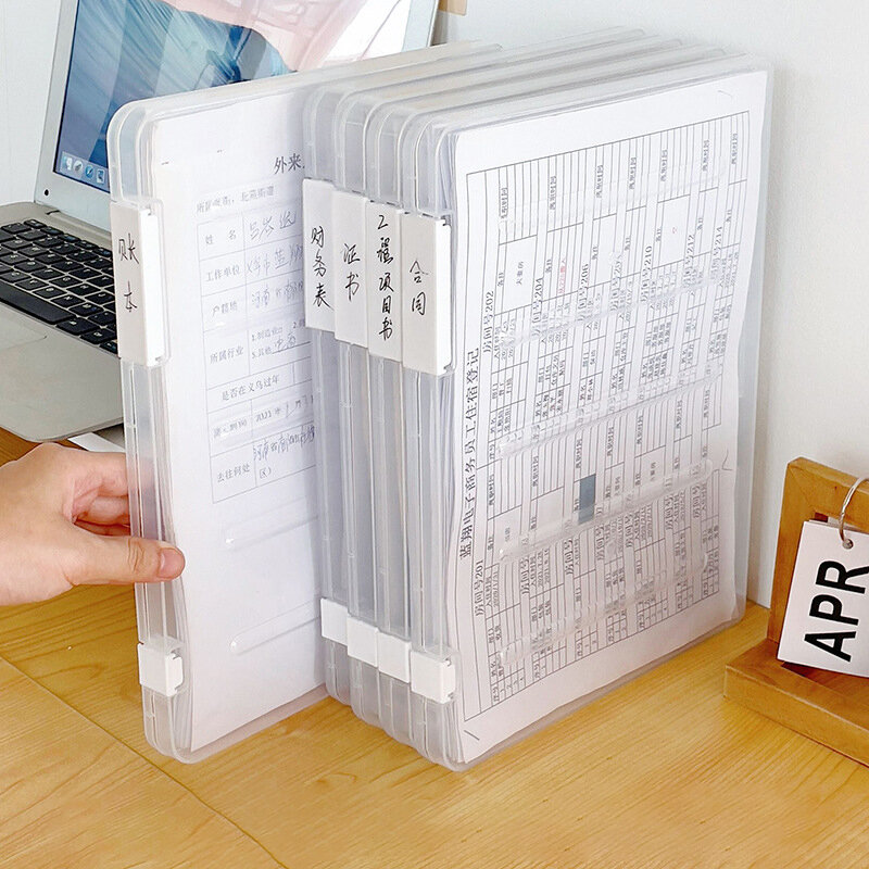 Caixa classificadora do Desktop do escritório, caixa portátil do armazenamento, arquivo de papel A4, arquivo, dados
