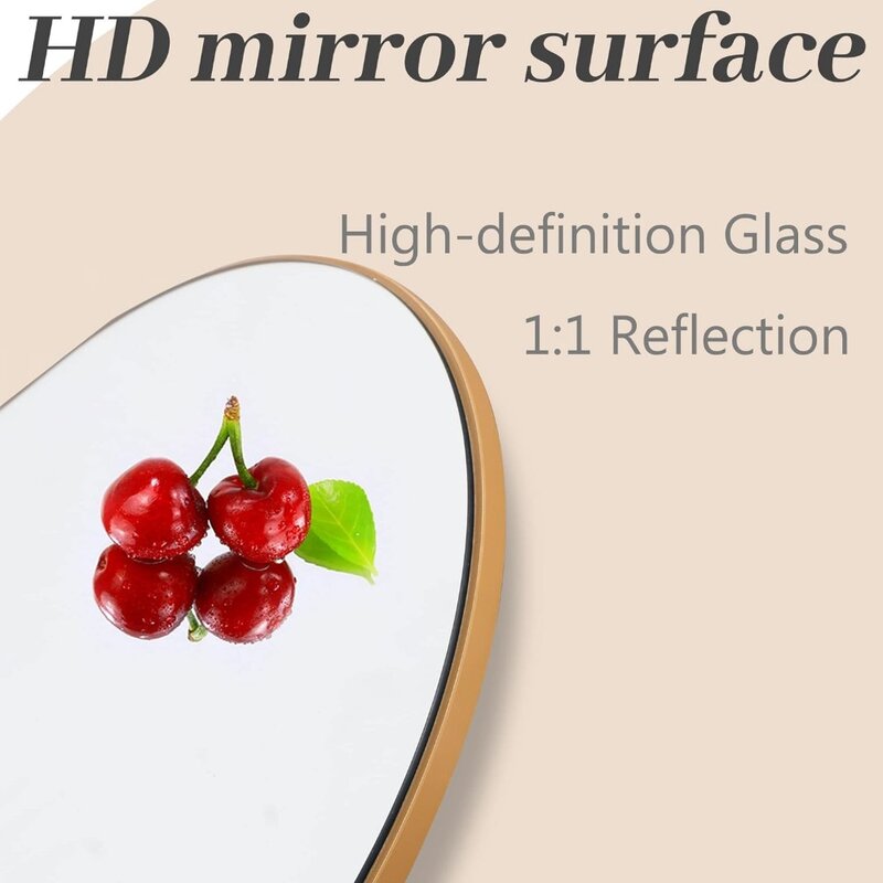 Изогнутое полноразмерное зеркало с большим изогнутым полом и подставкой, настенные зеркала, длинное зеркало, прислоненное к стене, деревянная рамка
