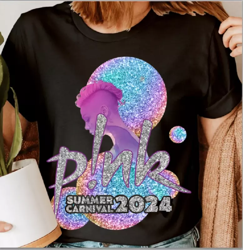 Modal rosa Karneval Musik Tour p! nk Sommer Tour Herren Damen Unisex T-Shirt ästhetische Kleidung Grafik T-Shirts Tops Kleidung T-Shirt