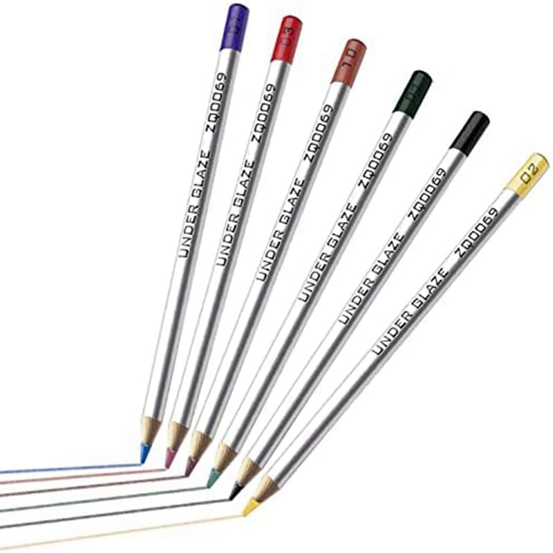 1ชุดดินสอ underglaze ไม้สำหรับเครื่องปั้นดินเผาดินสอ underglaze ความแม่นยำ underglaze ดินสอสำหรับเครื่องปั้นดินเผา