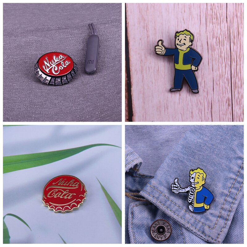 Fall-Out Enamel Pins Game Tv Seriesbrooches Set Trendy Backpack Lapel Badges Jewelry Cosplay Gifts for Boys Girls