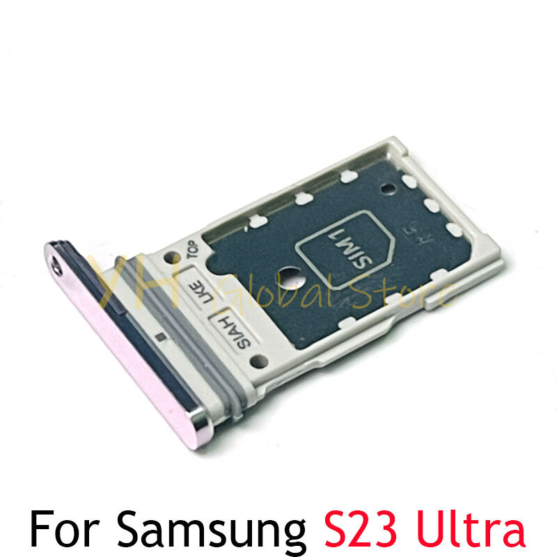 Pièces de réparation de carte SIM pour Samsung Galaxy S23 Plus Ultra FE, fente pour carte SIM, support d'escalier