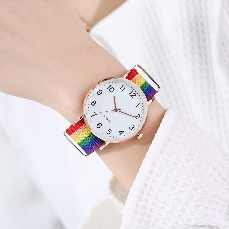 Orologio Casual per donna orologi con cinturino arcobaleno orologio da polso al quarzo da donna classico semplice regalo Relojes Para Mujer Montre