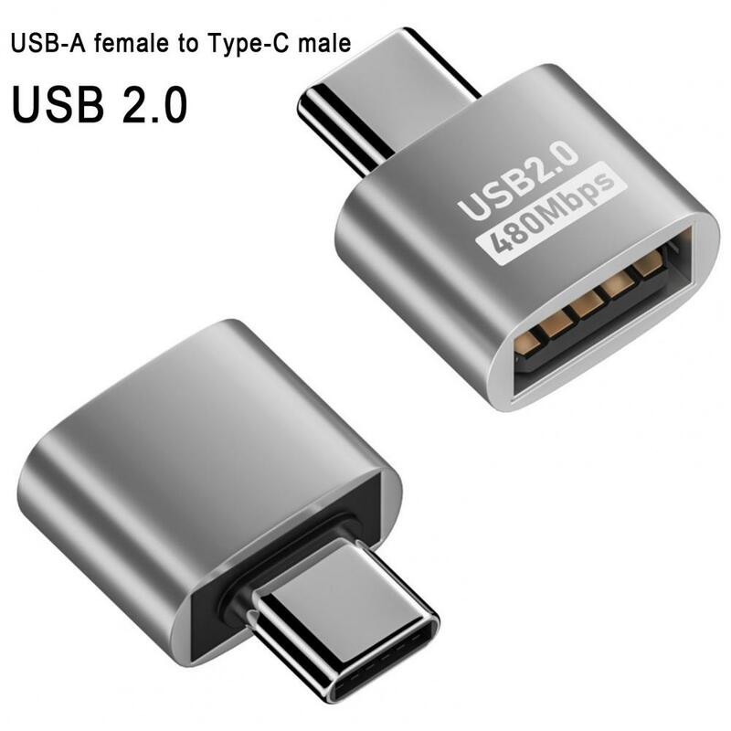 Adaptador USB durável para tipo C, Adaptador de alta velocidade, USB para USB-a 2.0, Adaptador para carregamento de transferência de dados, Uso multifuncional