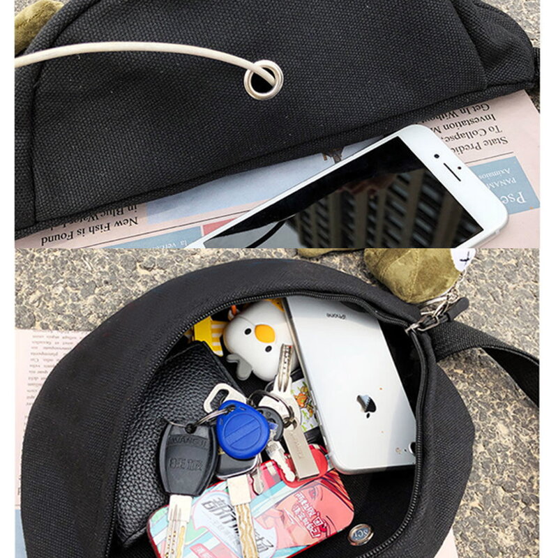 Men Fashion Waist Bag Chest Pack Phone Small Card Holder Casual Zipper Crossbody Shoulder Packs Women Cat Knife Printing Handbag