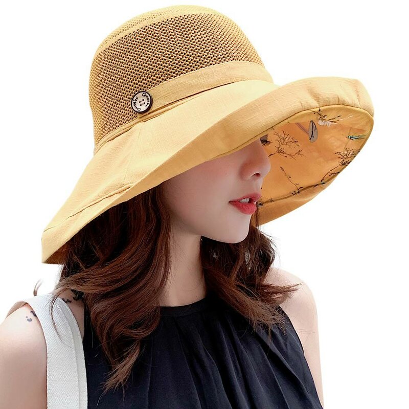 المرأة تنفس شاطئ الشمس القبعات ، دلو قبعة ، بنما الموضة ، الشمس قناع ، صياد قبعة الحماية ، الصيف