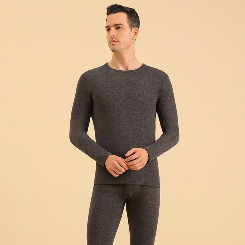 Elastic Thermal Underwear Thermal Clothing Set Soft Thermal Underwear Set for Men Women Fleece Lined Base for Outdoor for Autumn