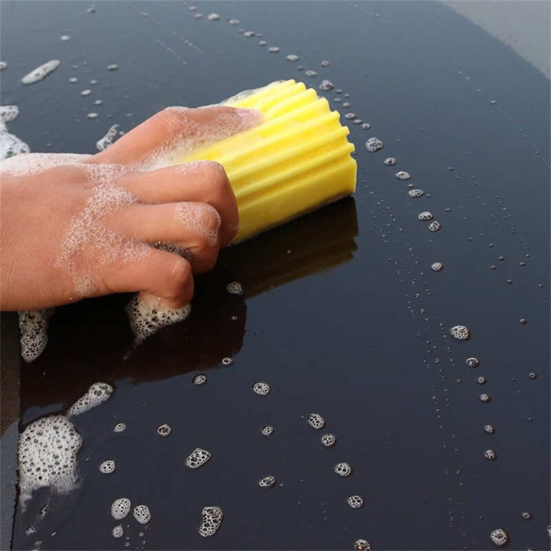 3 szt./5 szt. Wilgotnej, czystej gąbki do odkurzaczy samochodowych do mokrej gąbka do czyszczenia wielokrotnego użytku szczotka do mycia akcesoria do czyszczenia samochodów