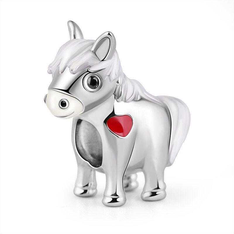 «Энергично и свободно», серебряная бусина с подвеской в виде лошади, подходит для оригинальных браслетов Pandora, браслет, ювелирные изделия