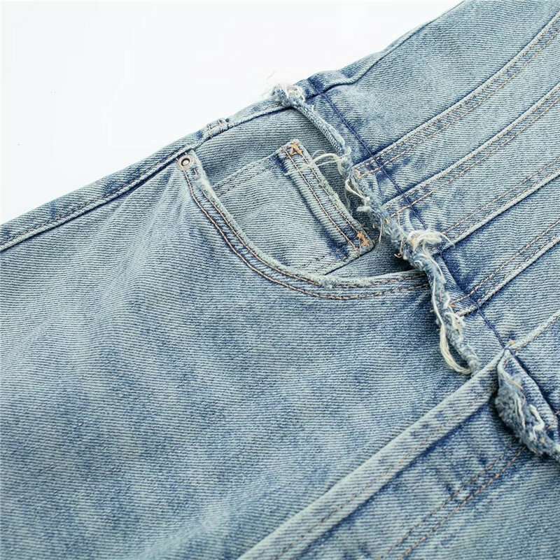 Женский джинсовый комбинезон с открытыми плечами, с открытой спиной