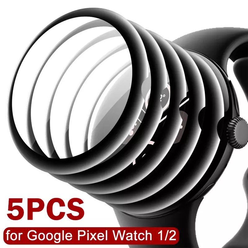 Pelindung layar 20D untuk Google Pixel Watch 2 Film antigores layar lengkung untuk Google Watch 2 Film pelindung bukan kaca