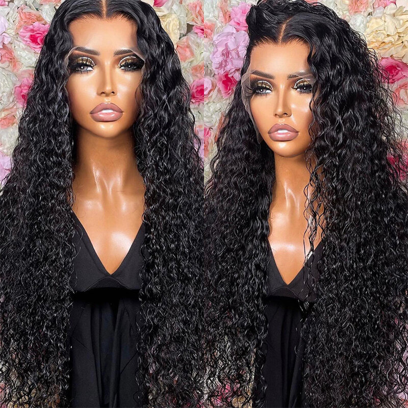 Deep Wave Lace Front Wig 13x6 13x4 Lace Frontal Human Hair Wigs for Women Transparent Curly Lace Wigs PrePlucked