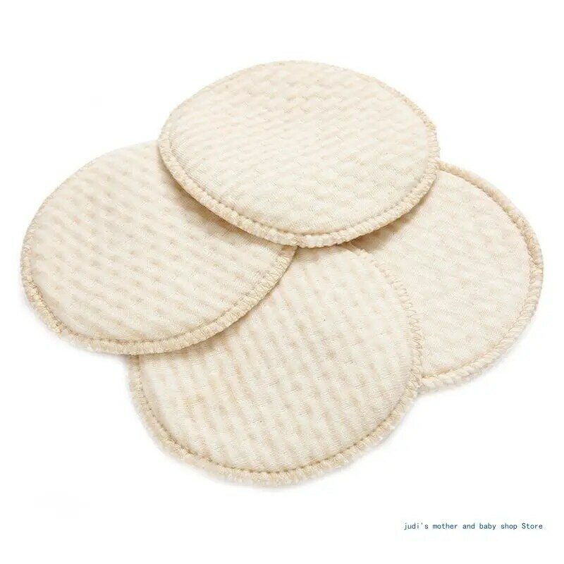 67JC 4pieces Washable Breathable Absorbency Breast Pads Anti-overflow Maternity Nursing Pad Baby Feeding Breastfeeding Mom