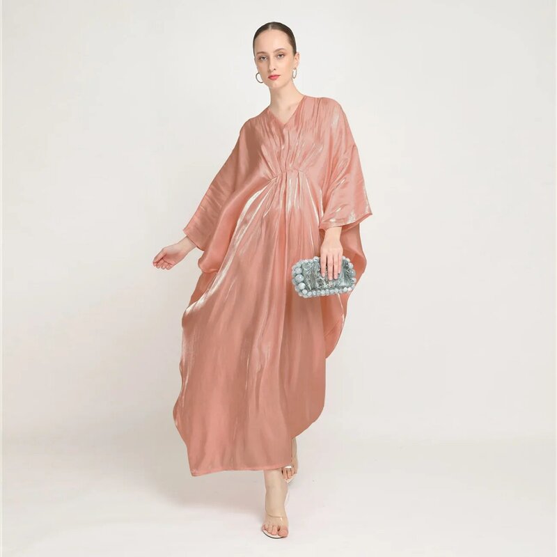 女性のための長袖の十分な台形のサマードレス,ミドル丈のトーピー,2024
