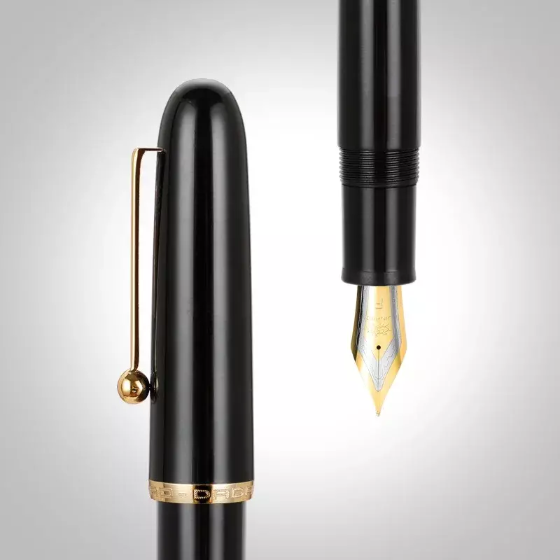 JINHAO-9016アクリル万年筆、透明な白いスピンペン、f mペン先文房具、事務用品、筆記ペン、pk 9019