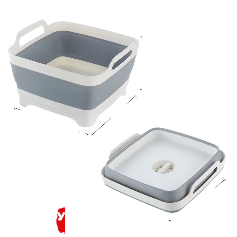 Cestello pieghevole per lavabo a compressione portatile per lavabo pieghevole per acqua di scarico con interruttore di facile conservazione