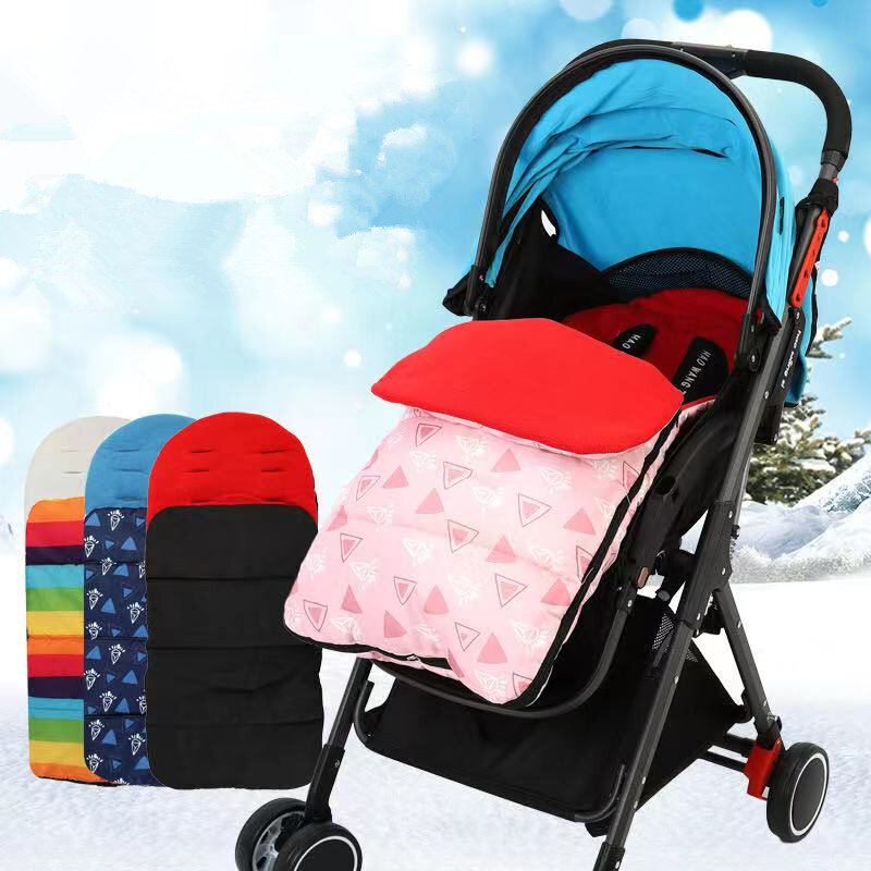 Zimowe niemowlę uniwersalne Footmuff przytulne palce fartuch Liner wózek spacerowy śpiwory wiatroszczelne ciepłe grube wacik kosmetyczny